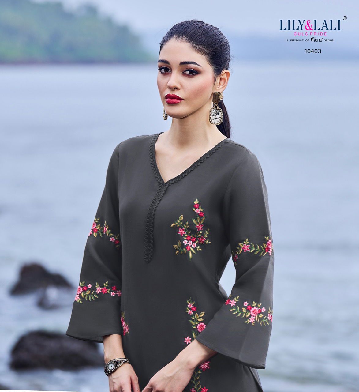 Lily And Lali Marvel Fancy Designer Wear Wholesale Kurtis With Bottom Catalog